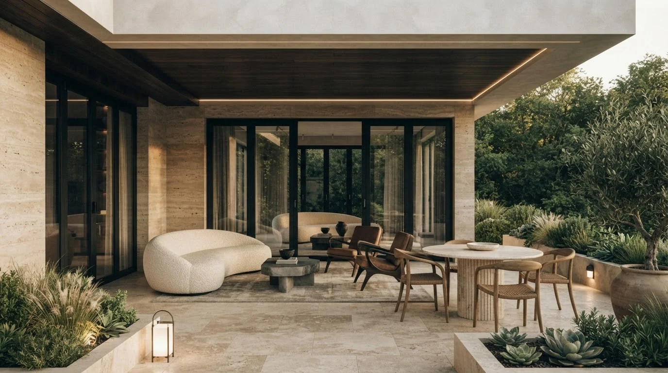 Interior material and glazing detail